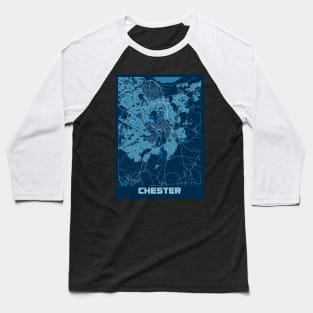 Chester - United Kingdom Peace City Map Baseball T-Shirt